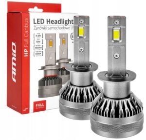ŻARÓWKI SAMOCHODOWE LED SERIA HP FULL CANBUS H1 12V 24V 6500K AMIO-03671