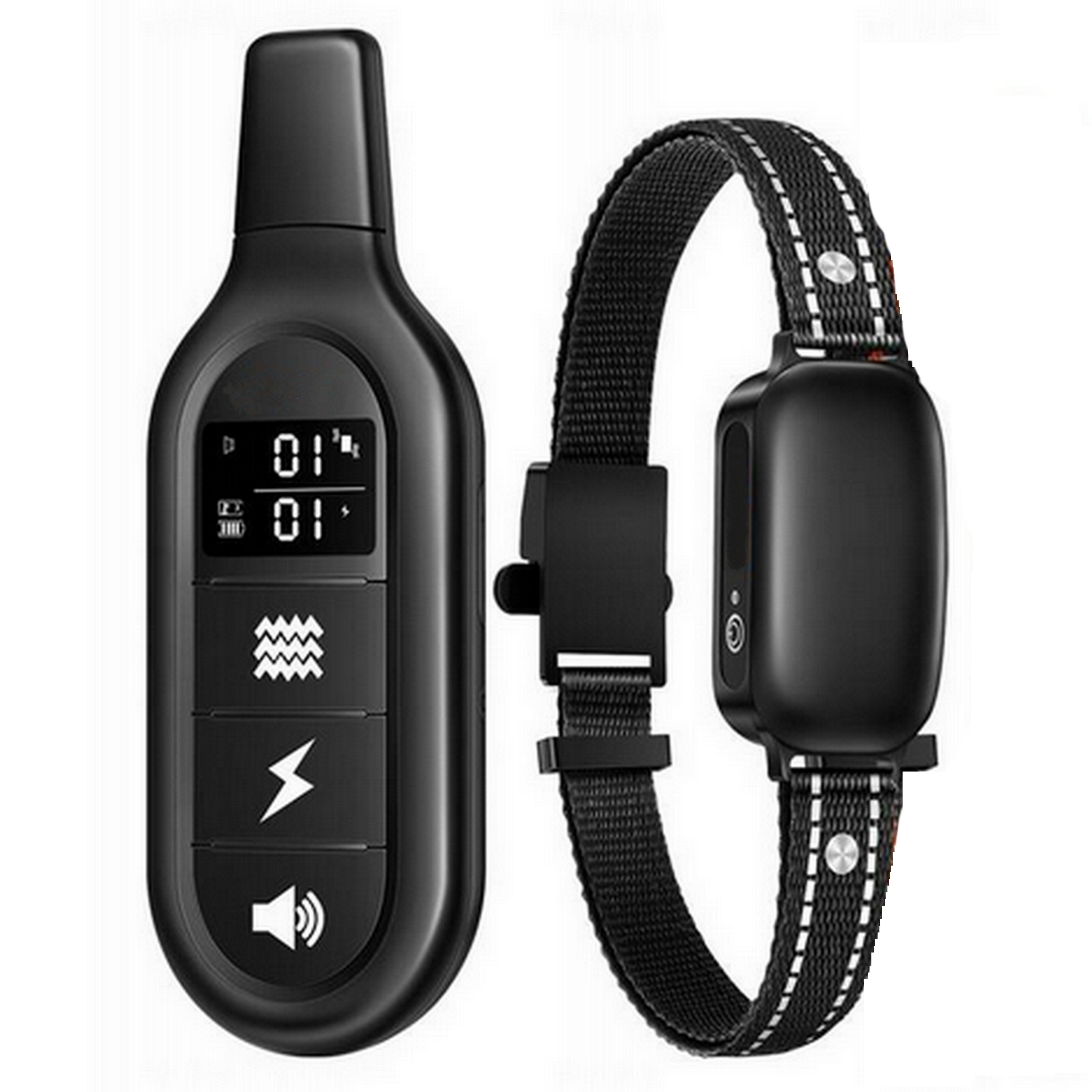 OBROŻA TRENINGOWA ANTYSZCZĘKOWA DLA PSA PD521 Z PILOTEM 1000M CZARNY