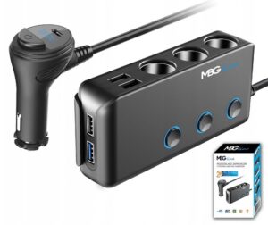 ROZDZIELACZ GNIAZDA ZAPALNICZKI 12-24V 4xUSB QC PD
