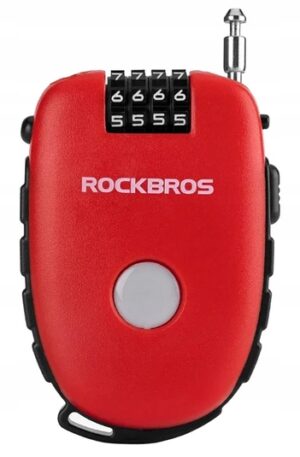 ZAPIĘCIE ROWEROWE Z ZWIJANĄ LINKĄ CZERWONY ROCKBROS