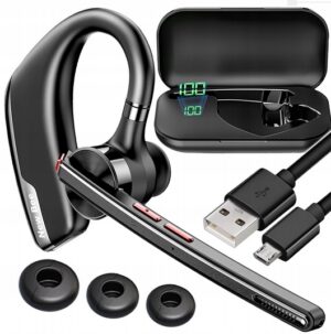 BEZPRZEWODOWA SŁUCHAWKA NEW BEE M51 BLUETOOTH 5.2 CVC 6.0 30 DNI CZUWANIA