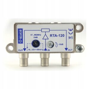 ROZGAŁĘŹNIK WZMACNIACZ AKTYWNY TV DWUKROTNY RTA-120 TELMOR