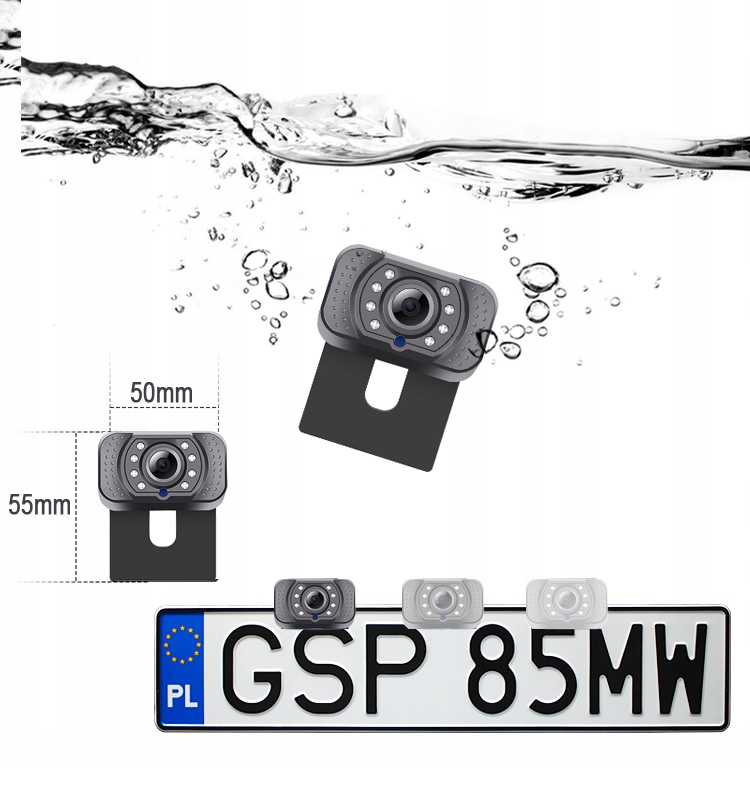 BEZPRZEWODOWY ZESTAW COFANIA PARKOWANIA KAMERA WIFI HD MONITOR SZEROKI KĄT - obrazek 3