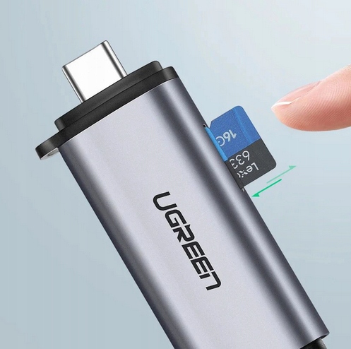 CZYTNIK KART SD / MICRO SD NA USB-A 3.0 / USB-C 3.0 SZARY UGREEN CM185 - obrazek 10