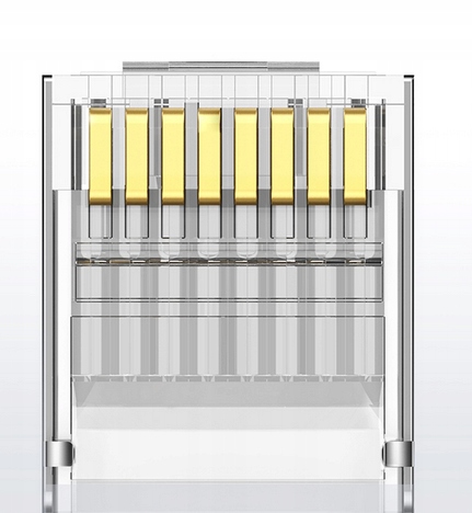 WTYK KOŃCÓWKA RJ45 8P8C UTP CAT. 6/CAT. 5/CAT. 5e SREBRNE 10 SZTUK NW111 - obrazek 6