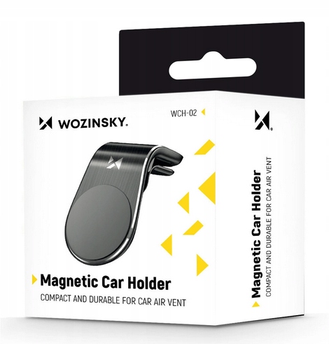 UCHWYT SAMOCHODOWY MAGNETYCZNY NA KRATKĘ NAWIEWU WH-02 CZARNY - obrazek 5