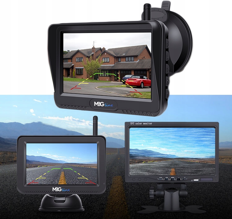 BEZPRZEWODOWY ZESTAW COFANIA PARKOWANIA KAMERA WIFI HD MONITOR SZEROKI KĄT - obrazek 2