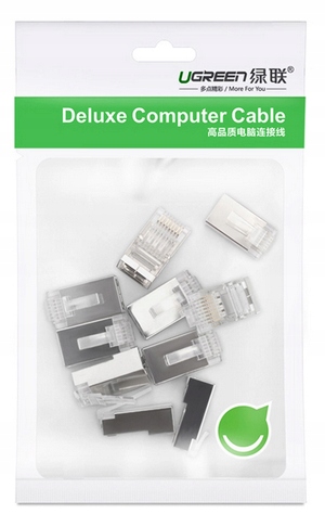 WTYK KOŃCÓWKA RJ45 8P8C UTP CAT. 6/CAT. 5/CAT. 5e SREBRNE 10 SZTUK NW111 - obrazek 8