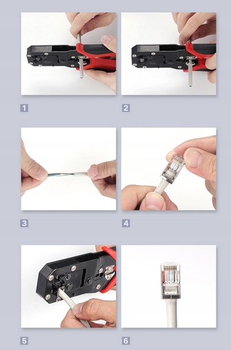 WTYK KOŃCÓWKA RJ45 8P8C UTP CAT. 6/CAT. 5/CAT. 5e SREBRNE 10 SZTUK NW111 - obrazek 9