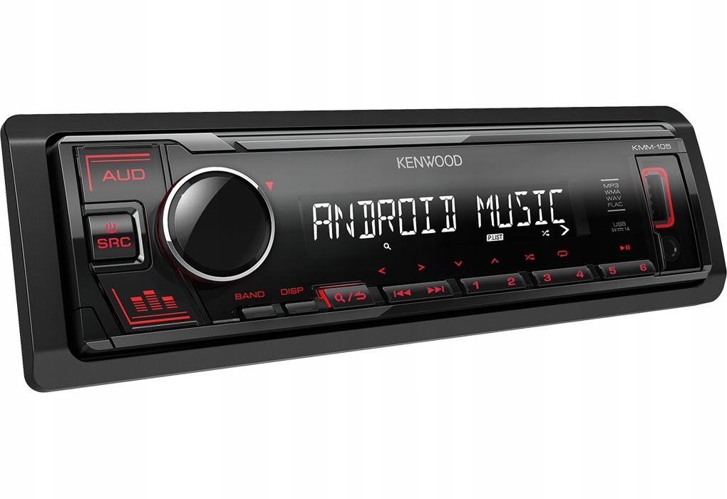 RADIO SAMOCHODOWE KENWOOD 1DIN USB 4X50W AAC FLAC CZERWONE PODŚWIETLANIE - obrazek 2