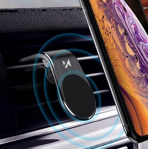 UCHWYT SAMOCHODOWY MAGNETYCZNY NA KRATKĘ NAWIEWU WH-02 CZARNY - obrazek 6