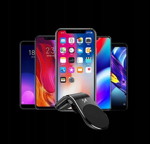 UCHWYT SAMOCHODOWY MAGNETYCZNY NA KRATKĘ NAWIEWU WH-02 CZARNY - obrazek 11