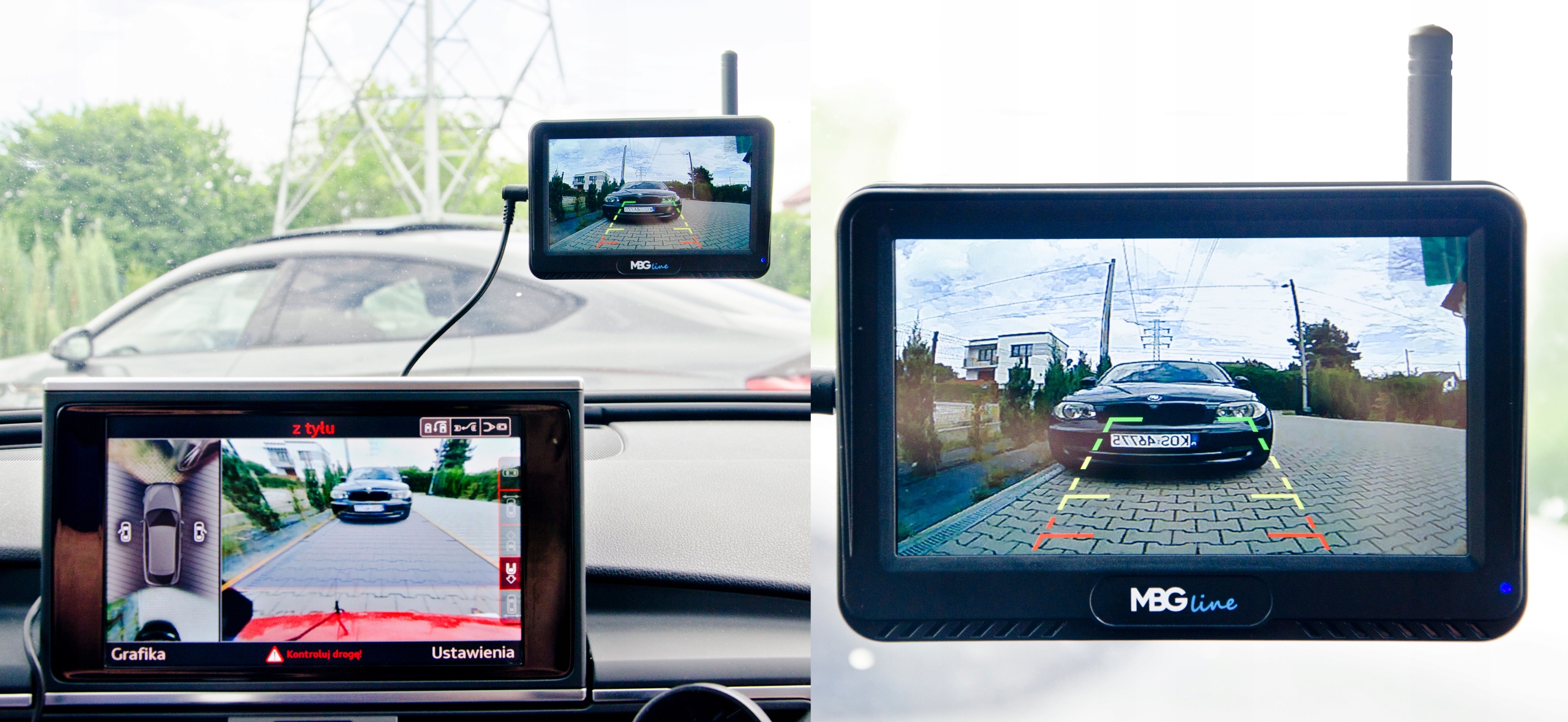 BEZPRZEWODOWY ZESTAW COFANIA PARKOWANIA KAMERA WIFI HD MONITOR SZEROKI KĄT - obrazek 10