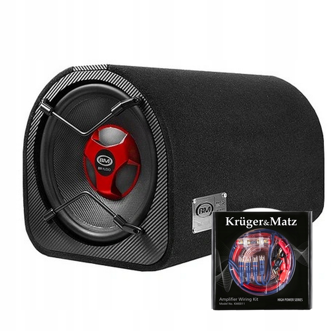 SKRZYNIA BASOWA TUBA-BOSCHMANN SUBWOOFER AKTYWNY BW-1237XP 700W + KABLE