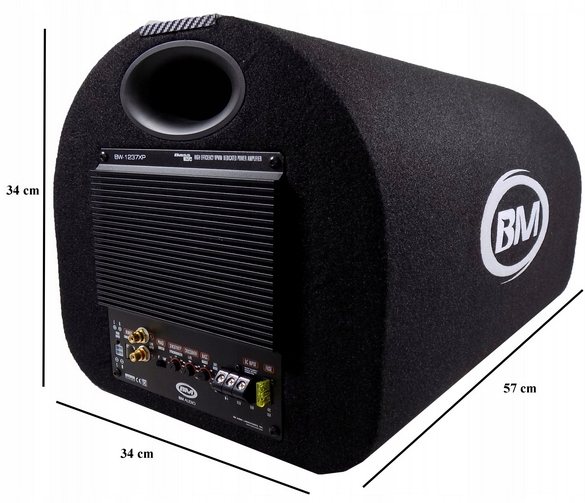 SKRZYNIA BASOWA TUBA-BOSCHMANN SUBWOOFER AKTYWNY BW-1237XP 700W + KABLE - obrazek 5