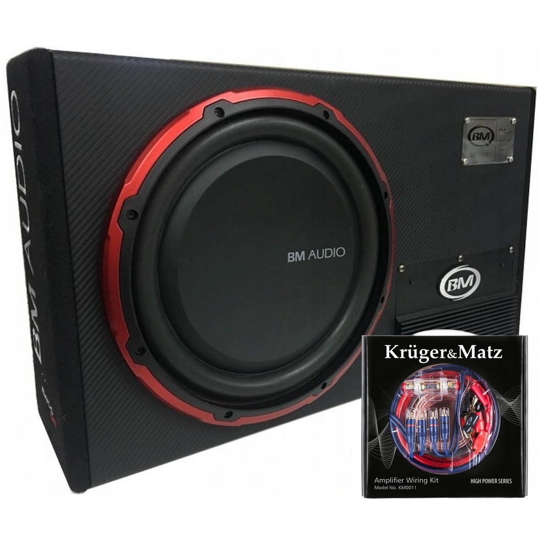 SKRZYNIA BASOWA TUBA-BOSCHMANN SUBWOOFER AKTYWNY BW-S112EX 700W + KABLE