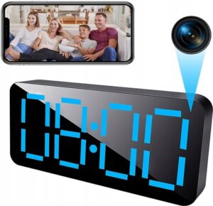 MINI KAMERA SZPIEGOWSKA UKRYTA BUDZIK ZEGAR WIFI FULL HD PODGLĄD NA ŻYWO