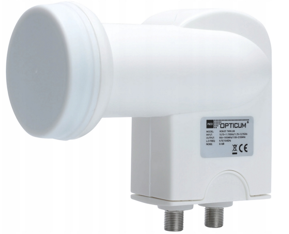 KONWERTER SATELITARNY TWIN LNB 4K UHD (PODWÓJNY) RED OPTICUM ROBUST TWIN - obrazek 2