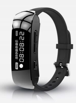 ZEGAREK NA RĘKĘ Z BRANSOLETKĄ DYKTAFON SZPIEGOWSKI I ODTWARZACZ MP3