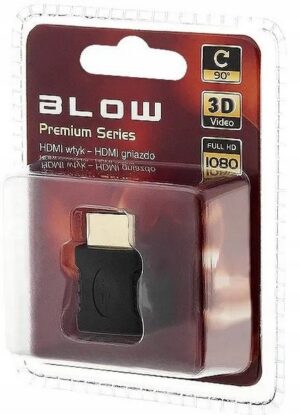 PRZEJŚCIÓWKA HDMI WTYK - GNIAZDO KĄTOWE BLOW