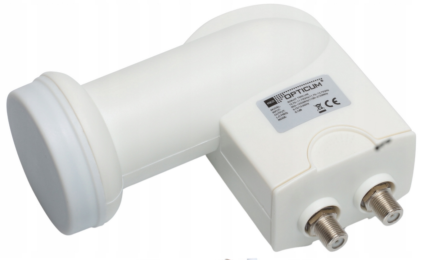 KONWERTER SATELITARNY TWIN LNB 4K UHD (PODWÓJNY) RED OPTICUM ROBUST TWIN - obrazek 3