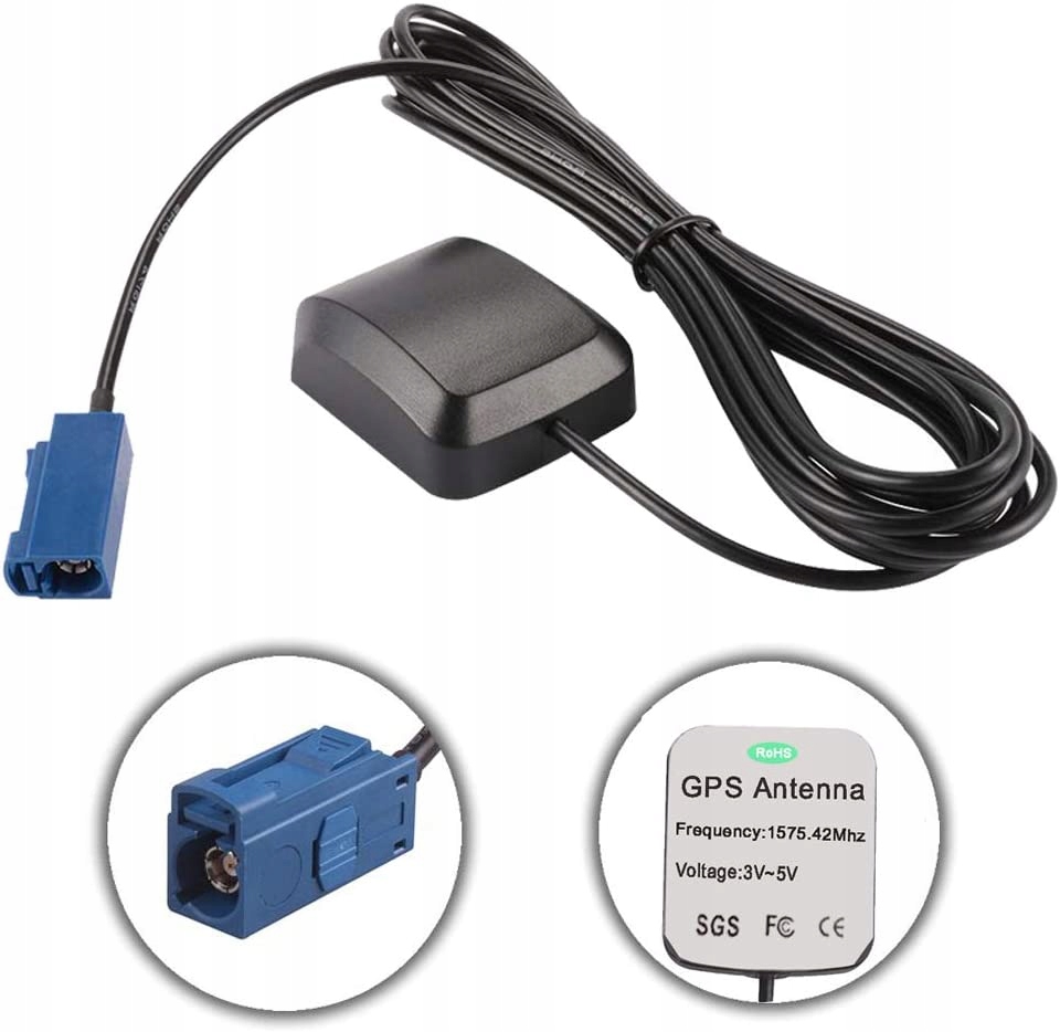 SAMOCHODOWA ANTENA GPS - FAKRA MAGNES WEWNĘTRZA MMI RNS COMMAND FORD OPEL