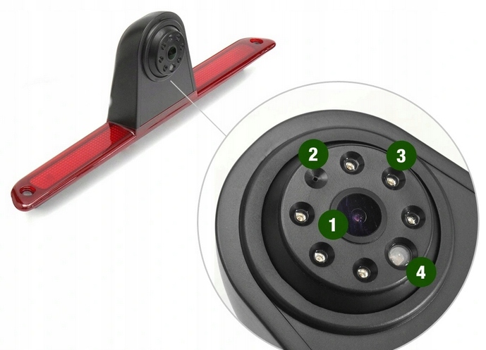 ZESTAW COFANIA ŚWIATŁO STOP Z KAMERĄ + MONITOR 7" SPRINTER CRAFTER DIODY IR - obrazek 7