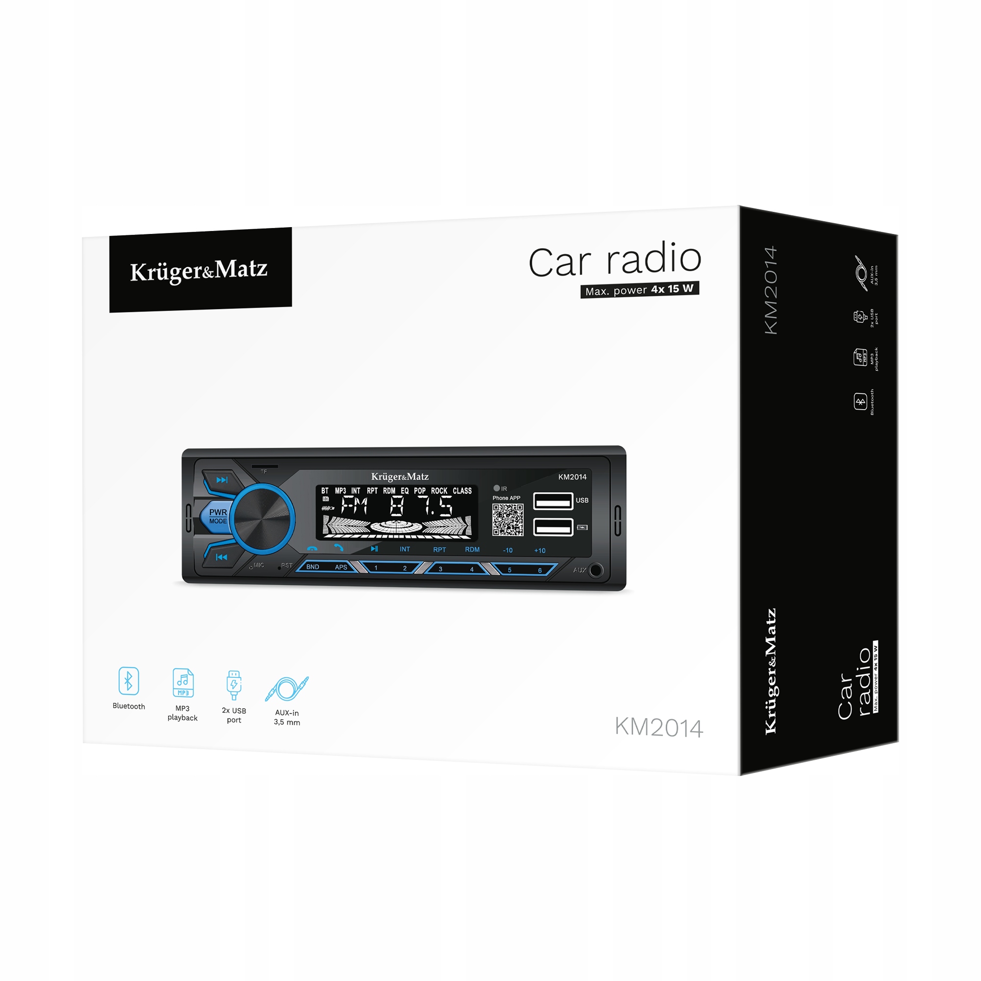 RADIO SAMOCHODOWE KRUGER&MATZ KM2014AUX USB x2 MP3 Bluetooth - obrazek 9