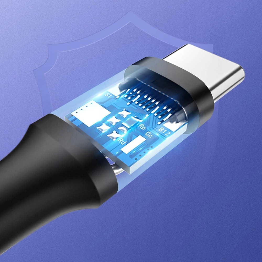 KABEL UGREEN US287 60826 USB-A / USB-C 3A 3m - CZARNY - obrazek 6