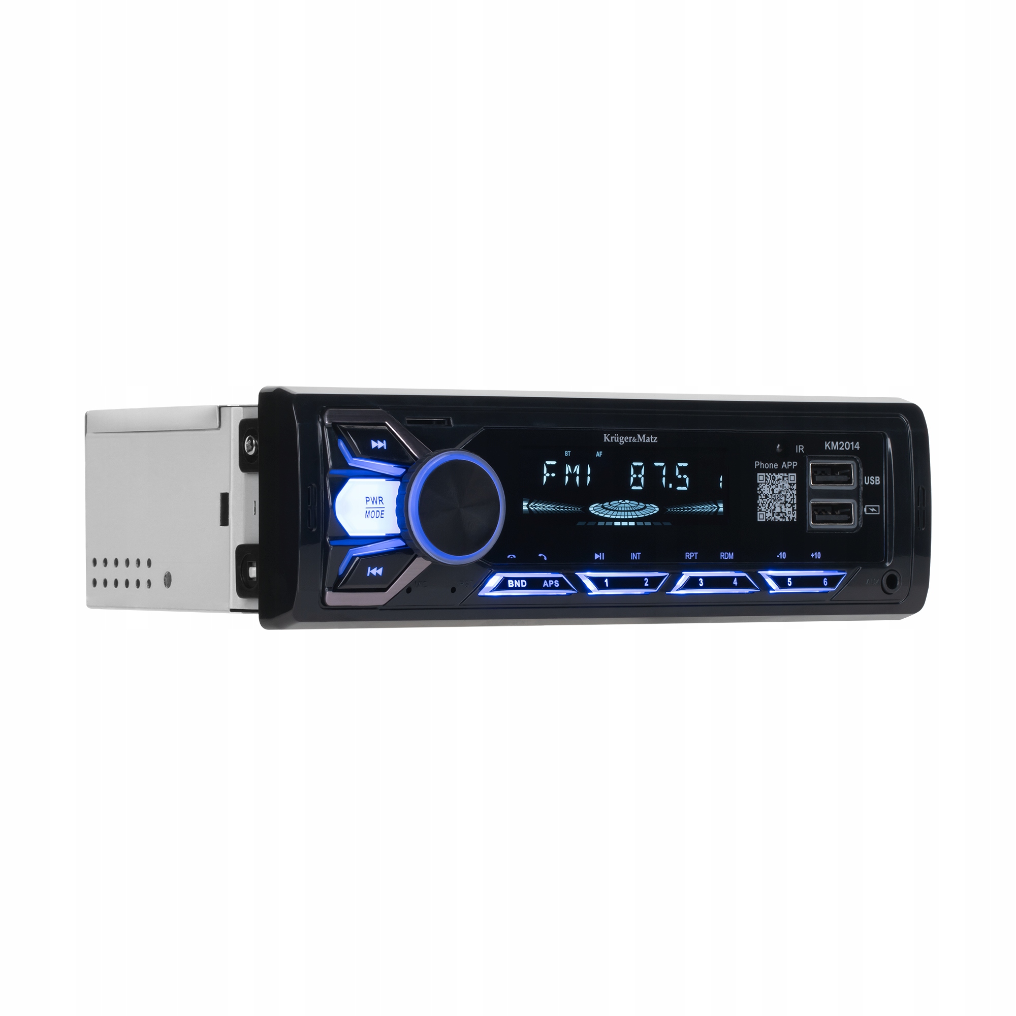RADIO SAMOCHODOWE KRUGER&MATZ KM2014AUX USB x2 MP3 Bluetooth - obrazek 4