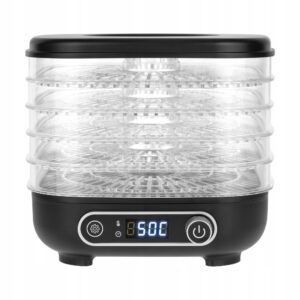 SUSZARKA DO GRZYBÓW WARZYW OWOCÓW 300W 5 SIT WYŚWIETLACZ TERMOOBIEG TEESA