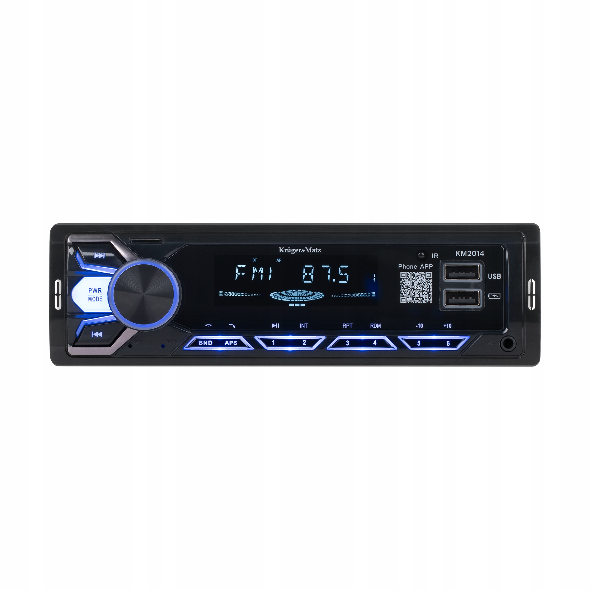RADIO SAMOCHODOWE KRUGER&MATZ KM2014AUX USB x2 MP3 Bluetooth - obrazek 3