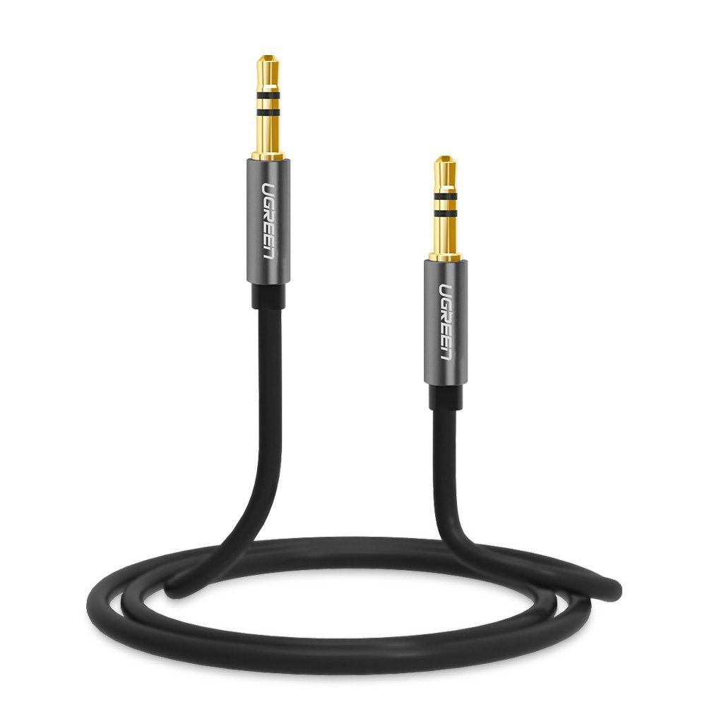 KABEL AUDIO MINI JACK 3.5 mm / MINI JACK 3.5 mm 1 M - czarny - obrazek 3