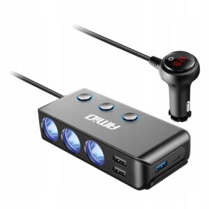 ROZDZIELACZ ROZGAŁĘŹNIK TRÓJNIK ZAPALNICZKI ŁADOWARKA USB USB-C 12V 24V