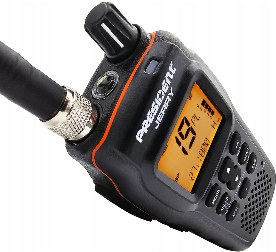 CB RADIO PRESIDENT JERRY PRZENOŚNE RĘCZNE 12V + ANTENA MAGNETYCZNA PNI 48 - obrazek 2