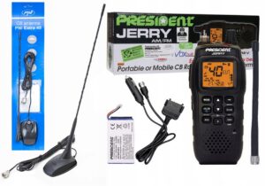 CB RADIO PRESIDENT JERRY PRZENOŚNE RĘCZNE 12V + ANTENA MAGNETYCZNA PNI 48