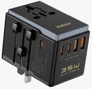 ADAPTER PODRÓŻNY DUDAO A35Pro 35W EU / UK / AUS / US / JP 3x USB-C 2x USB-A