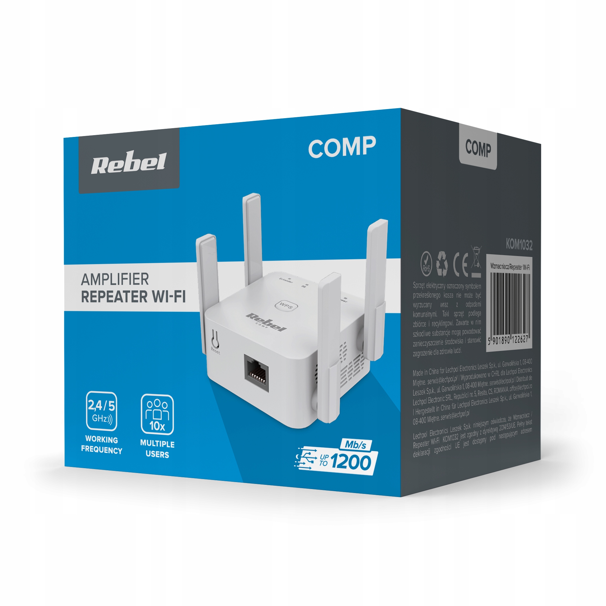 REPEATER - WZMACNIACZ SIECI BEZPRZEWODOWEJ 2.4+5 GHz REBEL - obrazek 6