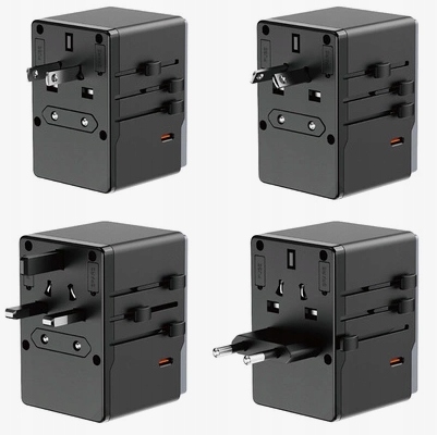 ADAPTER PODRÓŻNY DUDAO A35Pro 35W EU / UK / AUS / US / JP 3x USB-C 2x USB-A - obrazek 2