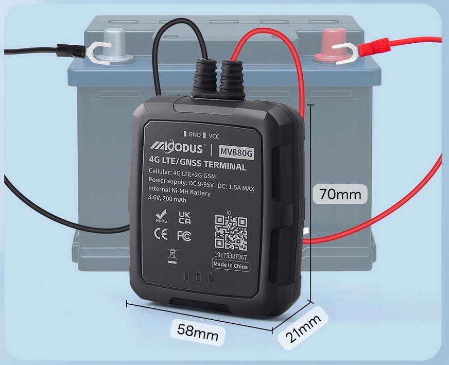 LOKALIZATOR NADAJNIK GPS MICODUS MV880G - obrazek 3
