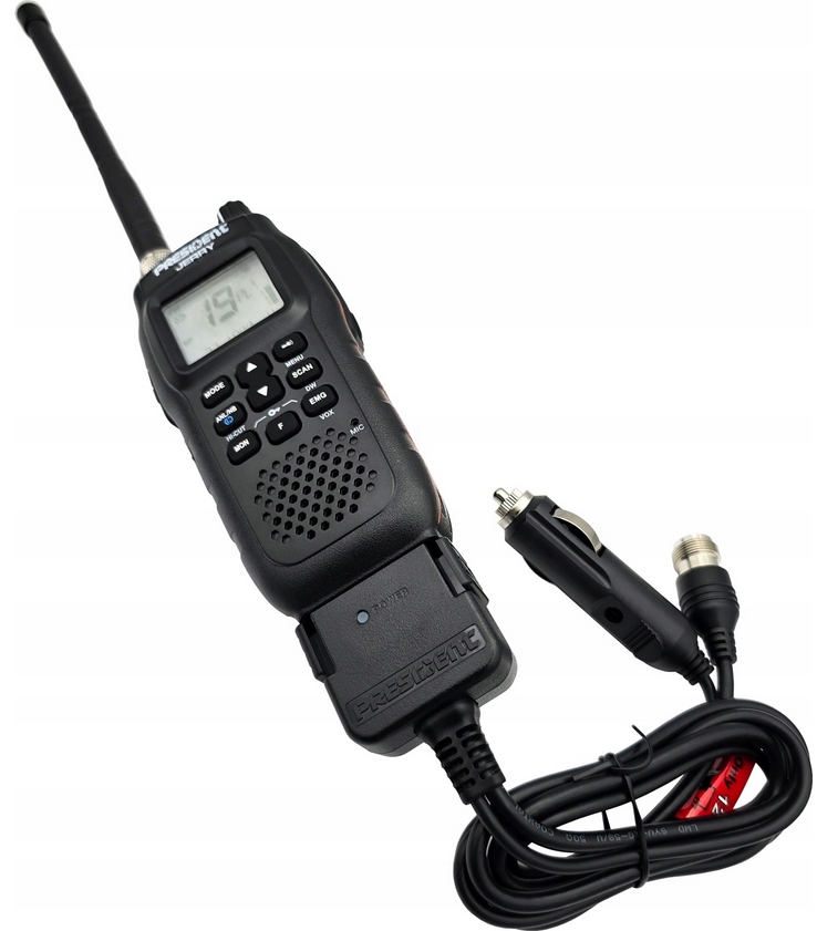 CB RADIO PRESIDENT JERRY PRZENOŚNE RĘCZNE RĘCZNIAK ULTRA MAŁE ASC WTYK 12V - obrazek 11