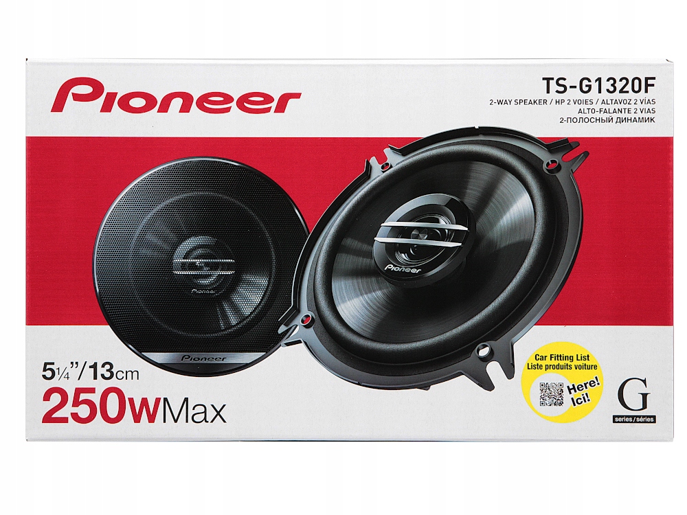 GŁOŚNIKI SAMOCHODOWE DWUDROŻNE PIONEER TS-G1320F 2 szt. 13cm 250W - obrazek 7