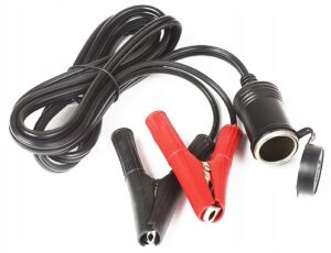 PRZEDŁUŻACZ GNIAZDA ZAPALNICZKI KROKODYLKI 2M