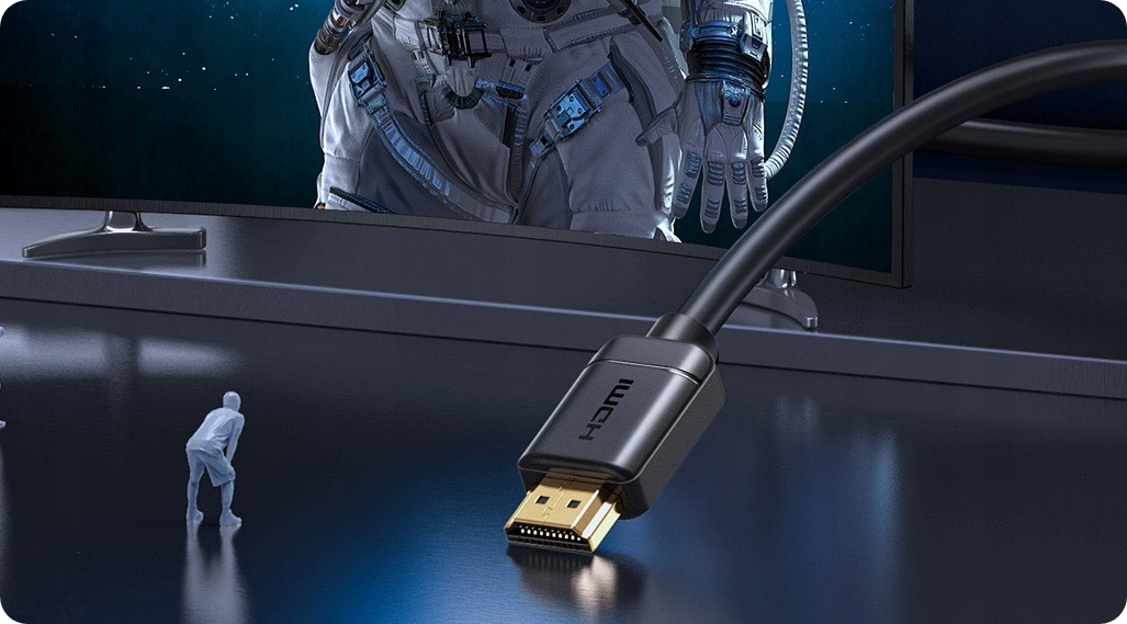 KABEL PRZEWÓD HDMI 2.0 4K 60 Hz 3D HDR 18 Gbps 3m CZARNY - obrazek 4