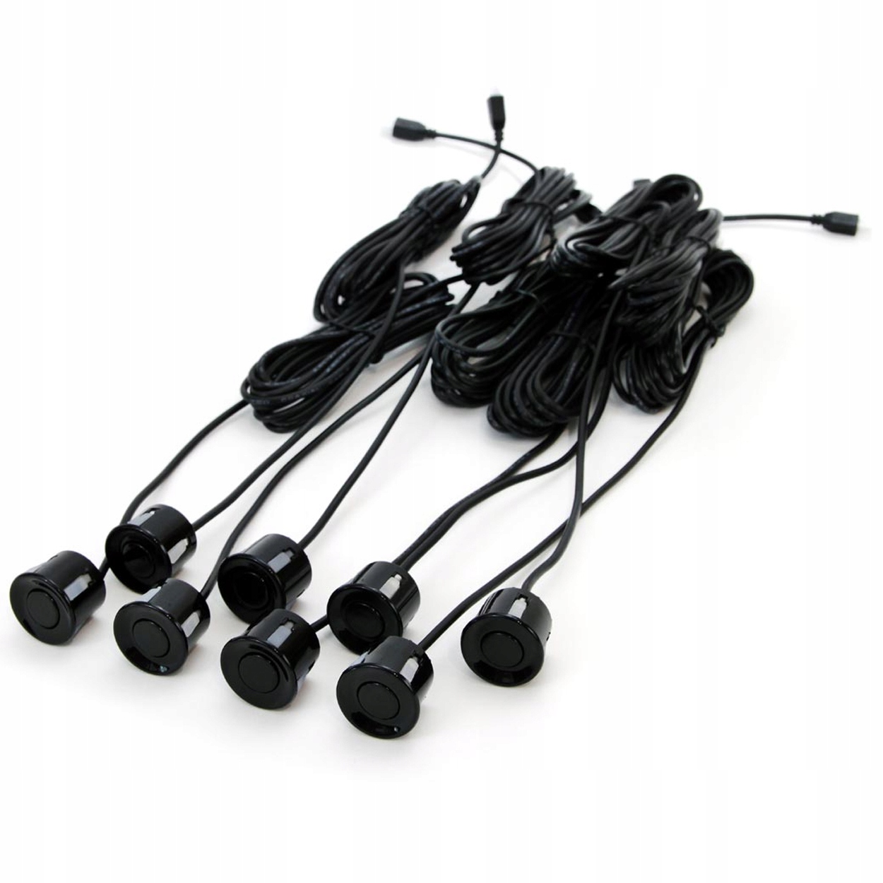 CZUJNIKI PARKOWANIA COFANIA LED 8 SENSORÓW CZARNE AMIO-01560 - obrazek 4