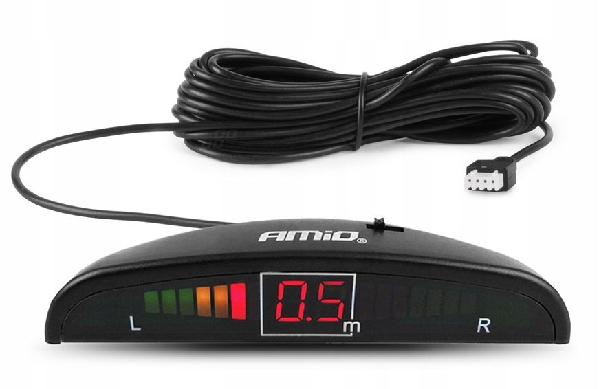 ZESTAW CZUJNIKÓW PARKOWANIA COFANIA LED 4 SENSORY SREBRNE AMIO-01564 - obrazek 6