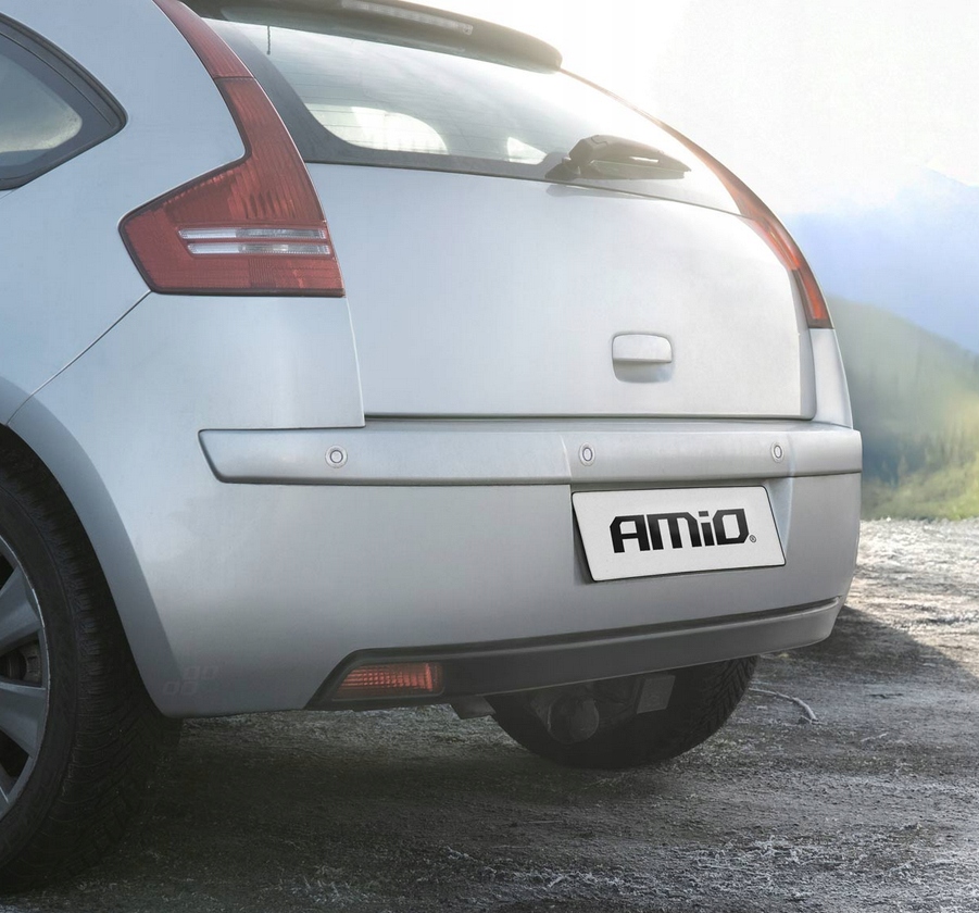 ZESTAW CZUJNIKÓW PARKOWANIA COFANIA LED 4 SENSORY SREBRNE AMIO-01564 - obrazek 3