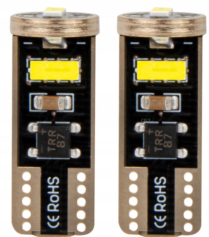 ŻARÓWKI LED CANBUS T10e W5W 3x2055 SMD WHITE 12V 24V AMIO-03720 - obrazek 2