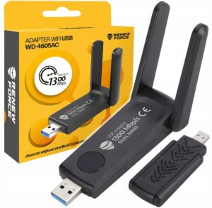 KARTA SIECIOWA WI-FI 5 ADAPTER USB 3.0 1300 Mbps 2 ANTENY