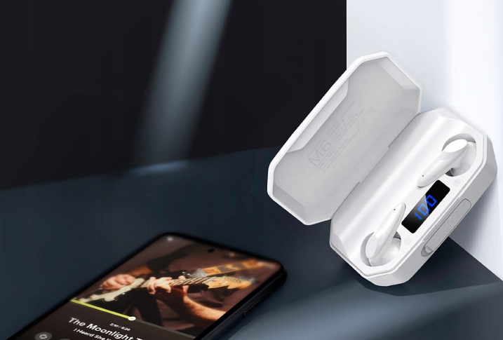 SŁUCHAWKI BEZPRZEWODOWE DOUSZNE Z POWER BANKIEM - obrazek 9